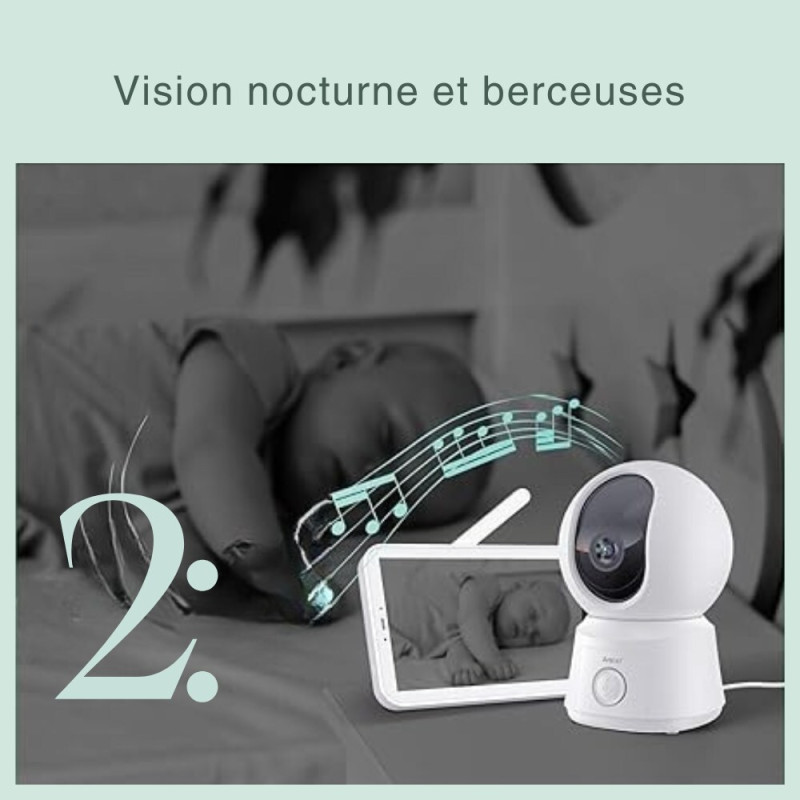 Babyphone caméra connecté ou sans ondes Alnanny Babyphone caméra connecté ou sans ondes Alnanny