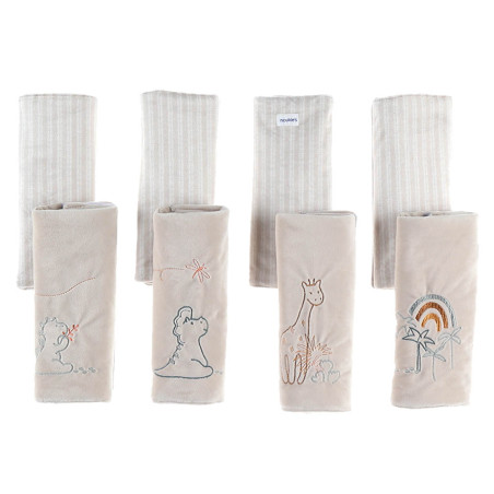 Protector de cuna y corralito terciopelo - Beige