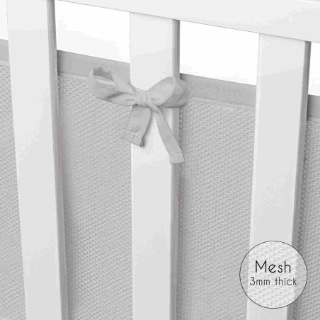 Tour de lit respirant fin - Basic 4 côtés - Uni