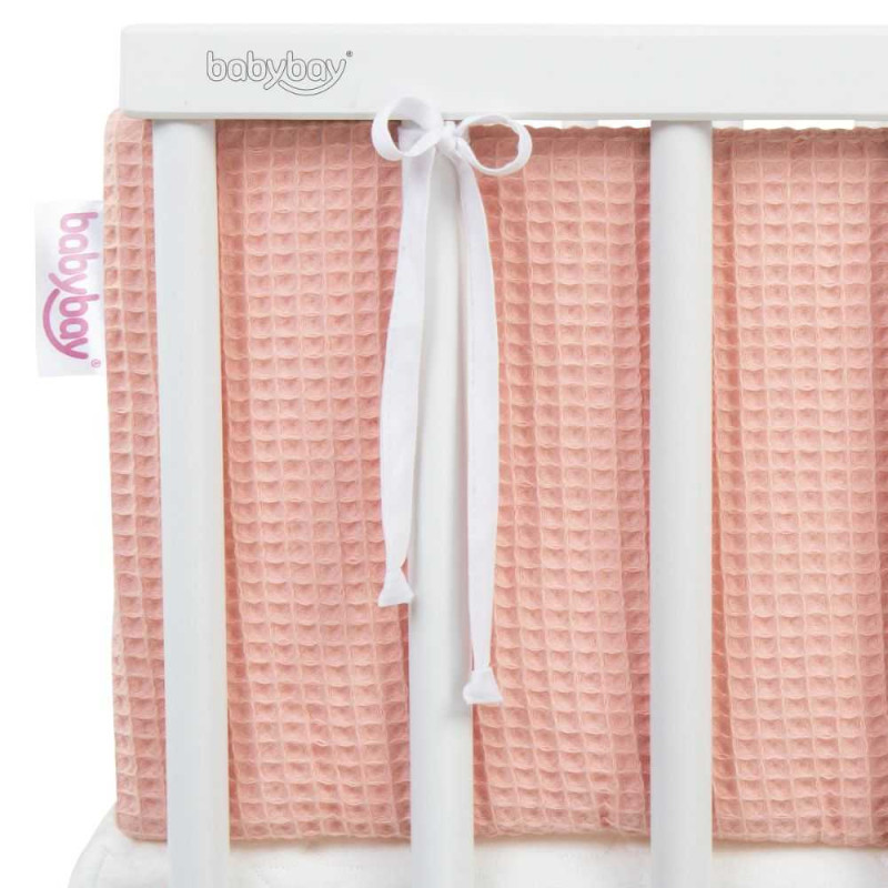 Protector de cuna transpirable Original de 2 lados con diseño de panal