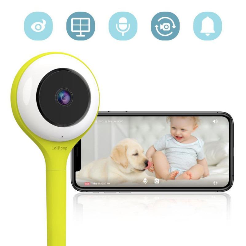 Lollipop caméra, babyphone vidéo wifi - Pistache