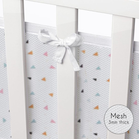 Protector de cuna transpirable de 4 lados