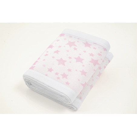 Tour de lit respirant berceau - Nuages roses