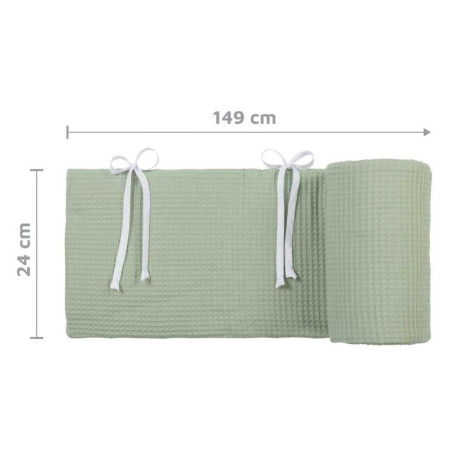 Protector de cuna transpirable Original de 2 lados con diseño de panal