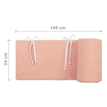 Protector de cuna transpirable Original de 2 lados con diseño de panal