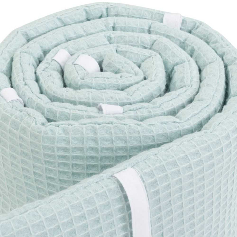 Protector de cuna transpirable Original de 2 lados con diseño de panal
