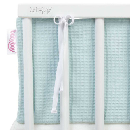 Protector de cuna transpirable Original de 2 lados con diseño de panal