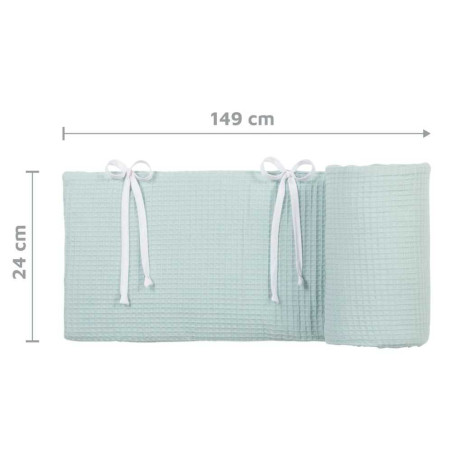 Protector de cuna transpirable Original de 2 lados con diseño de panal