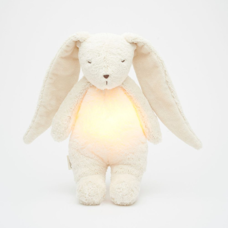 Moonie - Peluche veilleuse musicale et lumineuse nature bio lapin
