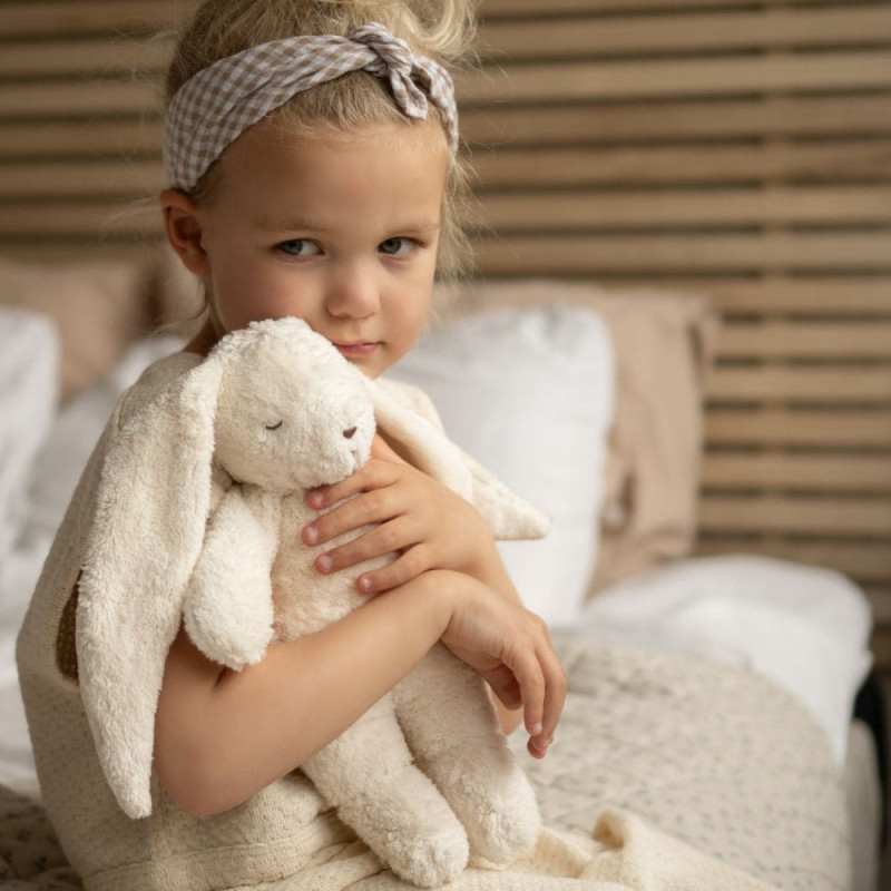 Moonie - Peluche veilleuse musicale et lumineuse nature bio lapin