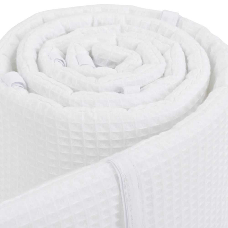 Protector de cuna transpirable Original de 2 lados con diseño de panal