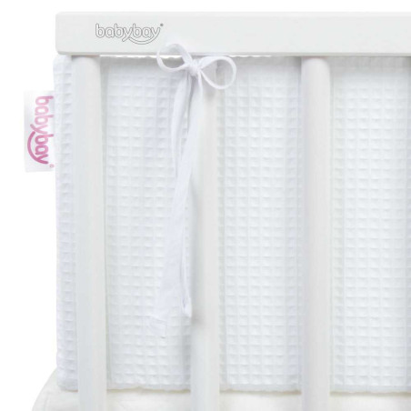 Protector de cuna transpirable Original de 2 lados con diseño de panal