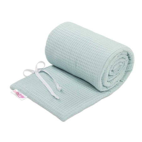 Protector de cuna transpirable Original de 2 lados con diseño de panal