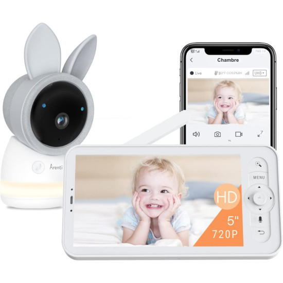 Babyphone caméra connecté ou sans ondes Alnanny Premium (Nanny Care) - Image 1