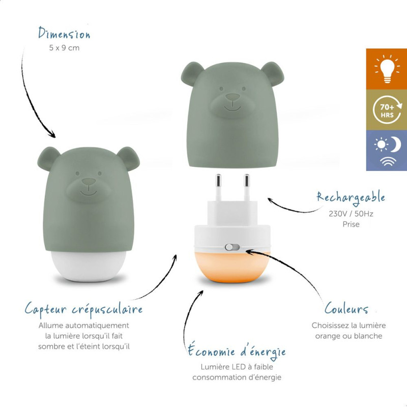 Benny - Veilleuse compacte nomade - Beige