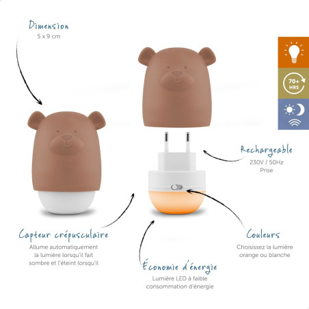 Benny - Veilleuse compacte nomade - Beige