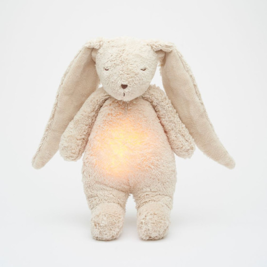 Nanny Care - Moonie - Peluche veilleuse musicale et lumineuse nature bio lapin Sable