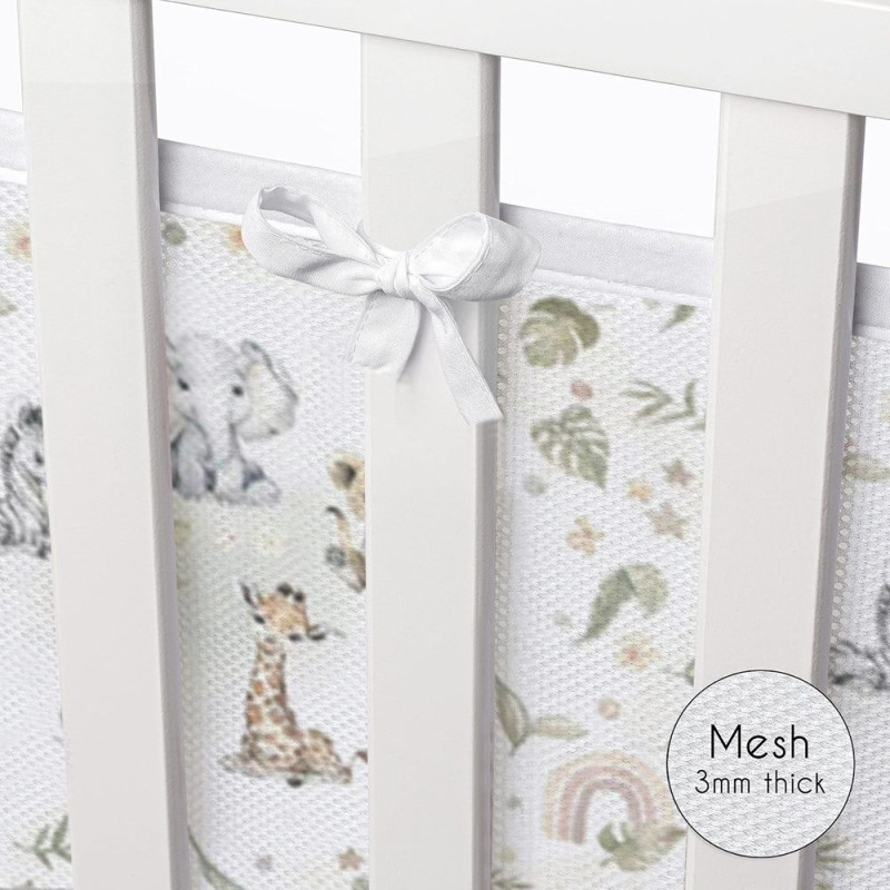 Protector de cuna transpirable de 4 lados