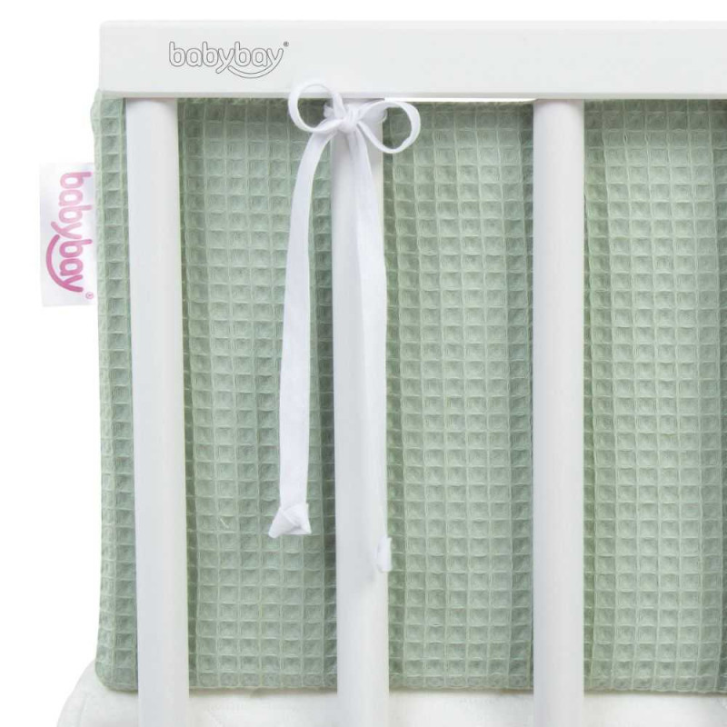 Protector de cuna transpirable Original de 2 lados con diseño de panal