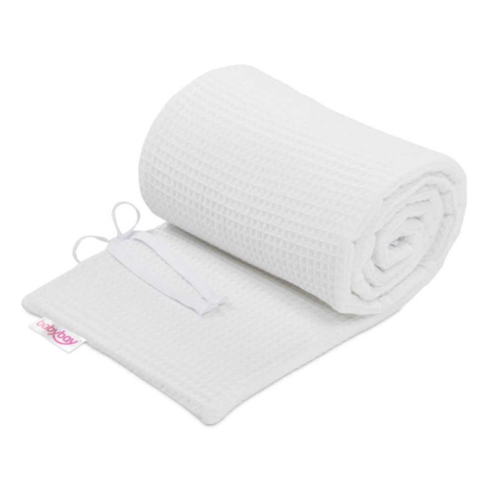 Protector de cuna transpirable Original de 2 lados con diseño de panal