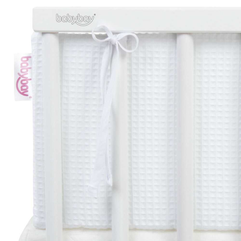 Protector de cuna transpirable Original de 2 lados con diseño de panal