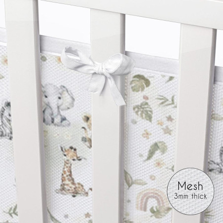 Protector de cuna transpirable de 4 lados