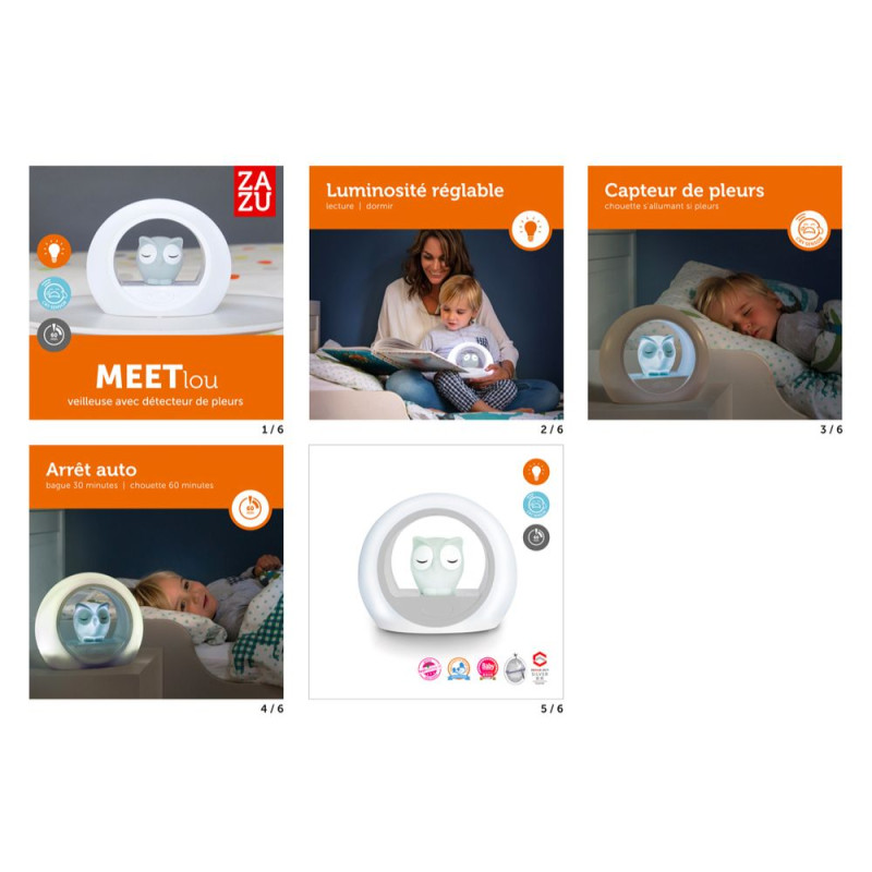 Veilleuse bébé avec capteur de pleurs