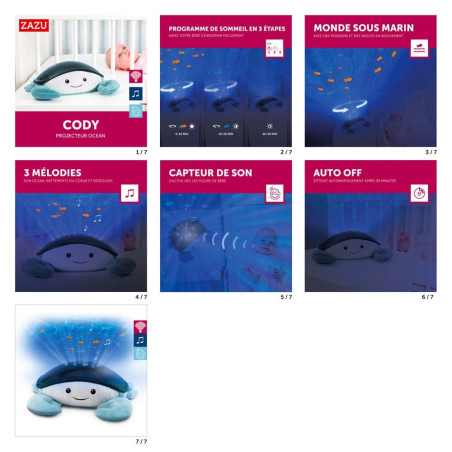 Cody le crabe - Projecteur lumineux et sonore