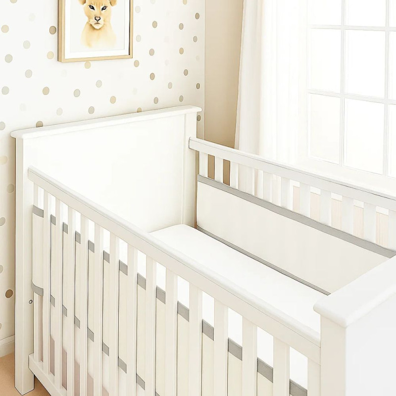 Protector de cuna transpirable de 2 lados