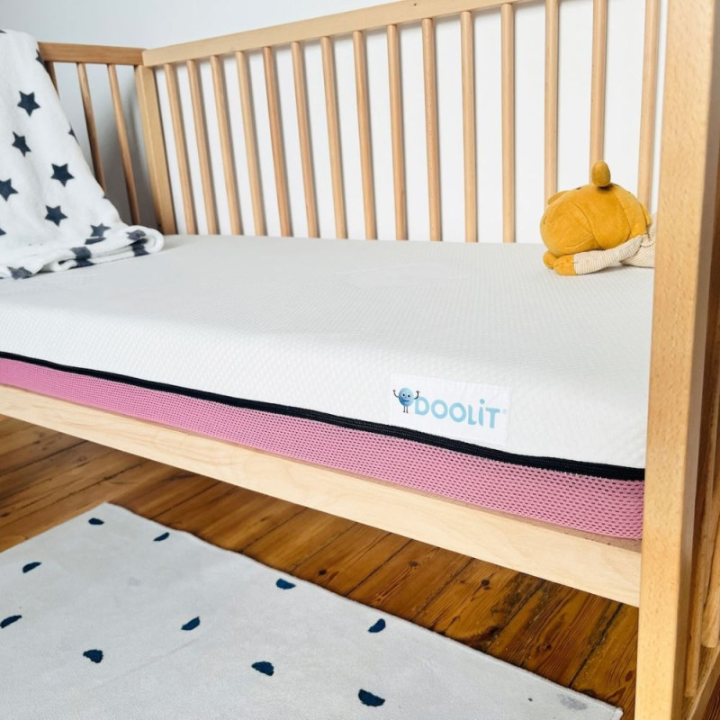 Matelas bébé Tiny rose "sourire d'enfant"