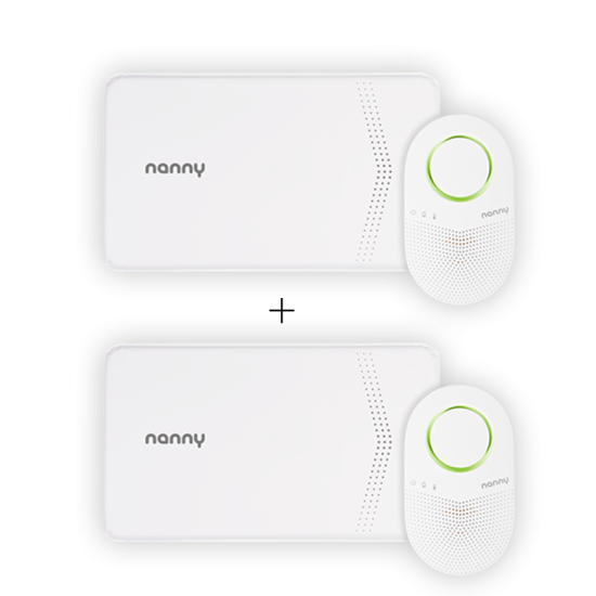 Pack de 2 moniteurs respiratoires Nanny BM-03 Premium