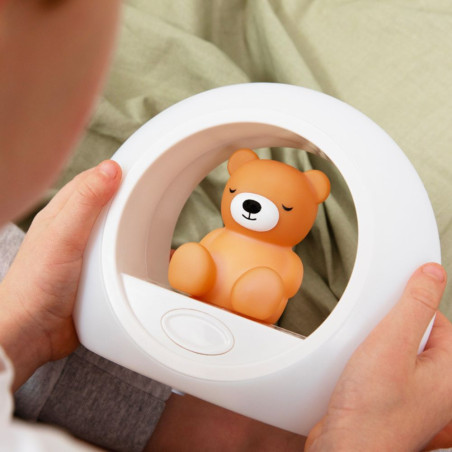 Lou la chouette - Veilleuse avec capteur de pleurs - gris