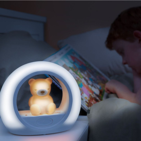 Lou la chouette - Veilleuse avec capteur de pleurs - gris