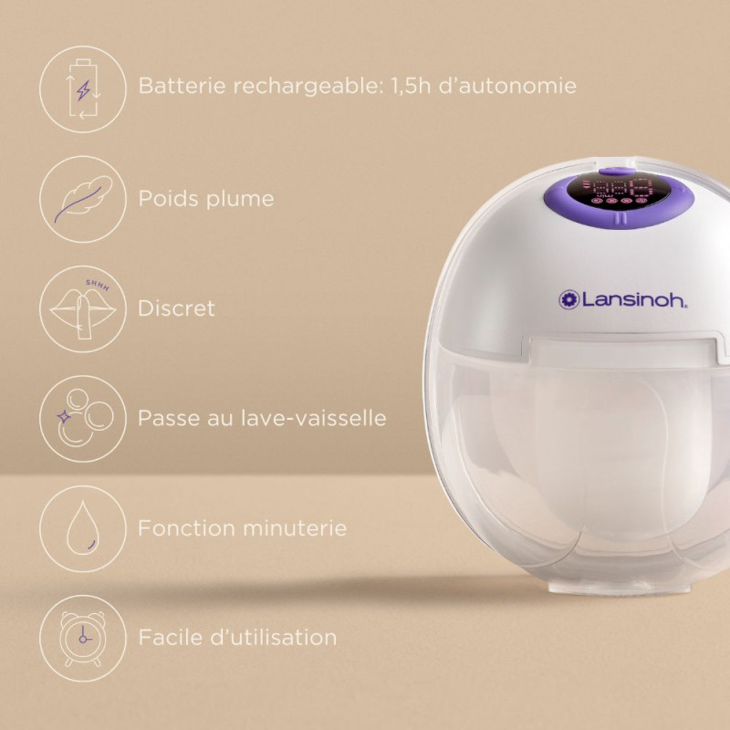 Tire-lait mains libres électrique - Lansinoh