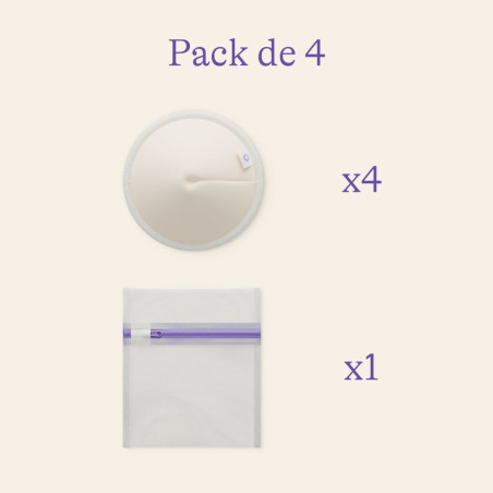 Coussinets d'allaitement lavables x4 Lansinoh
