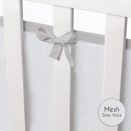 Protector de cuna transpirable de 2 lados