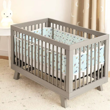 Protector de cuna transpirable de 4 lados