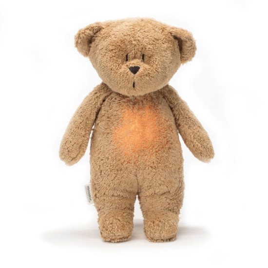 Moonie - Peluche con luz y música natural orgánica, osito