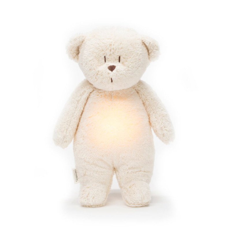 Moonie - Peluche con luz y música natural orgánica, osito