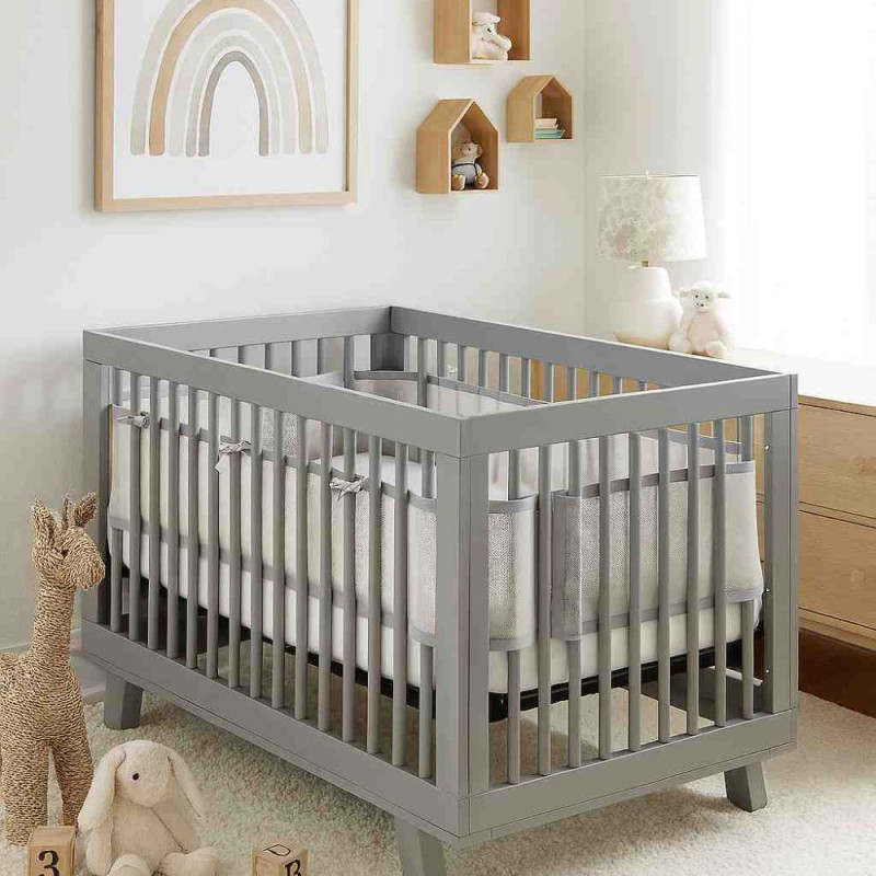 Tour de lit respirant - Classic 4 côtés - Uni