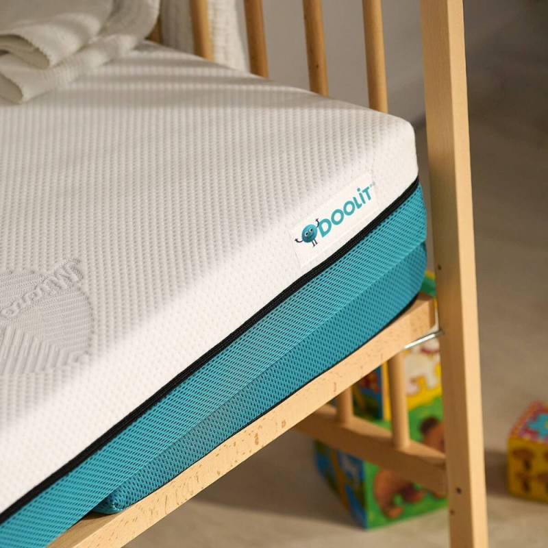 Matelas Tiny bleu + plan incliné 60x120cm