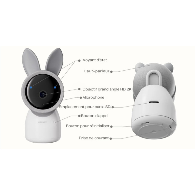 Babyphone lapin connecté Alnanny premium