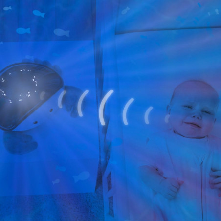 Projecteur d’étoiles bébé lumineux et musical