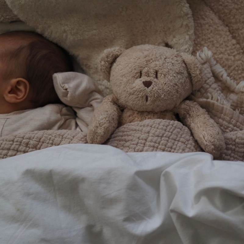 Moonie - Peluche con luz y música natural orgánica, osito