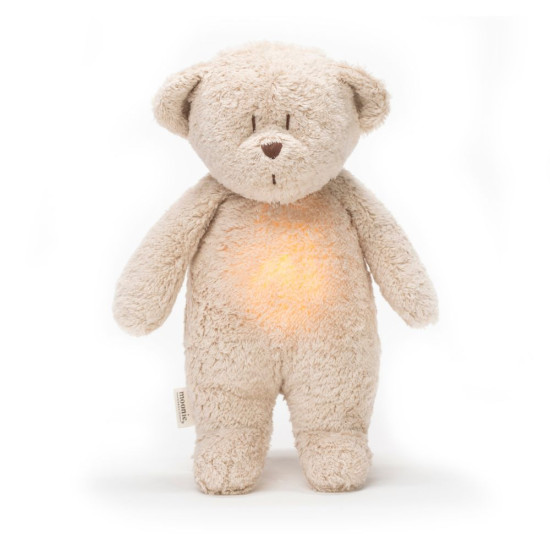 Moonie - Peluche veilleuse musicale et lumineuse nature bio ourson