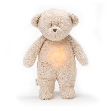 Moonie - Peluche veilleuse musicale et lumineuse nature bio ourson