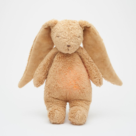 Moonie - Peluche veilleuse musicale et lumineuse nature bio lapin