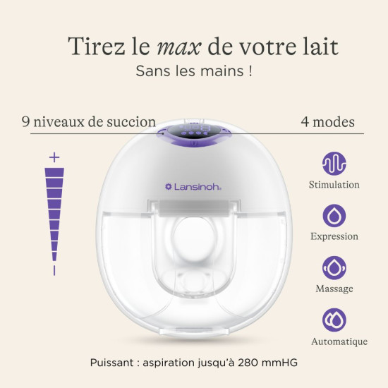 Tire-lait mains libres électrique - Lansinoh Simple (Nanny Care) - Image 4
