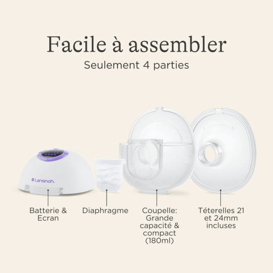 Tire-lait mains libres électrique - Lansinoh Simple (Nanny Care) - Image 6