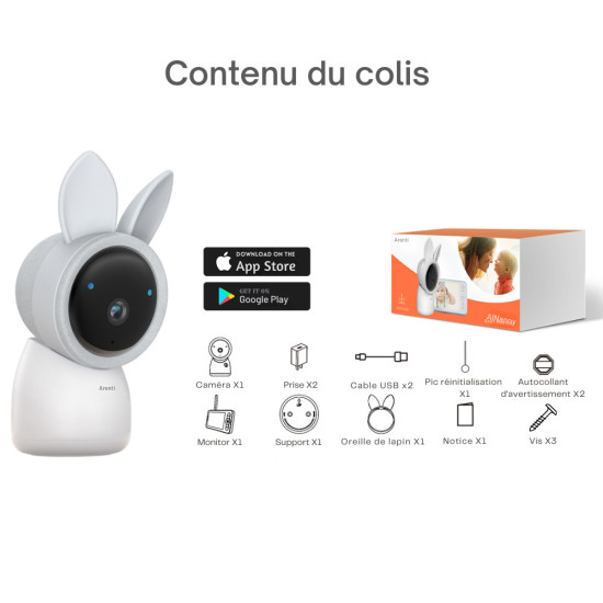 Babyphone caméra connecté ou sans ondes Alnanny Premium (Nanny Care) - Image 11